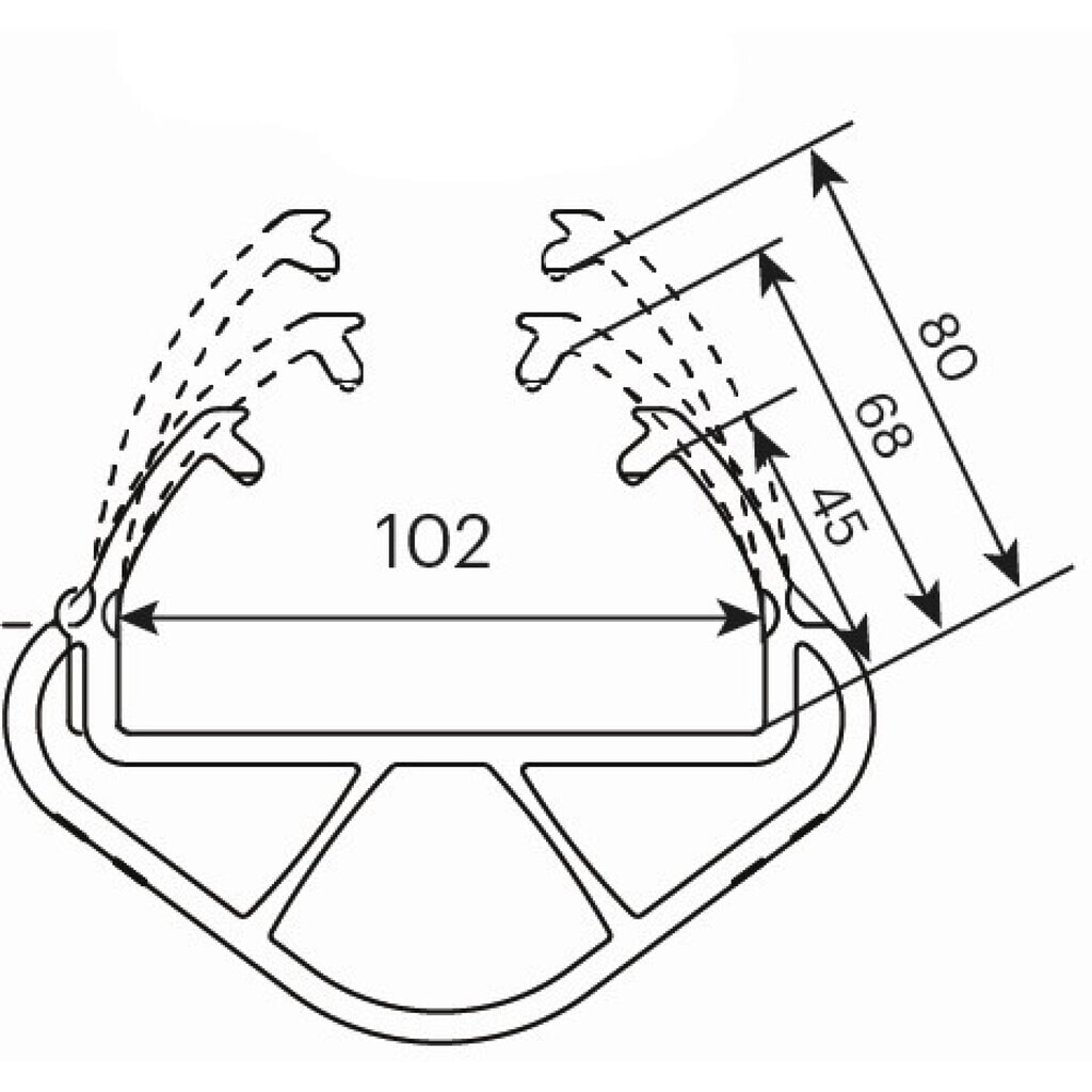 Produktbillede nr. 4: A-SAFE RackGuard (S) ML påkørselsbeskyttelse til reoler af MEMAPLEX®, indvendige mål HxBxD 600 x 102 x 68 mm