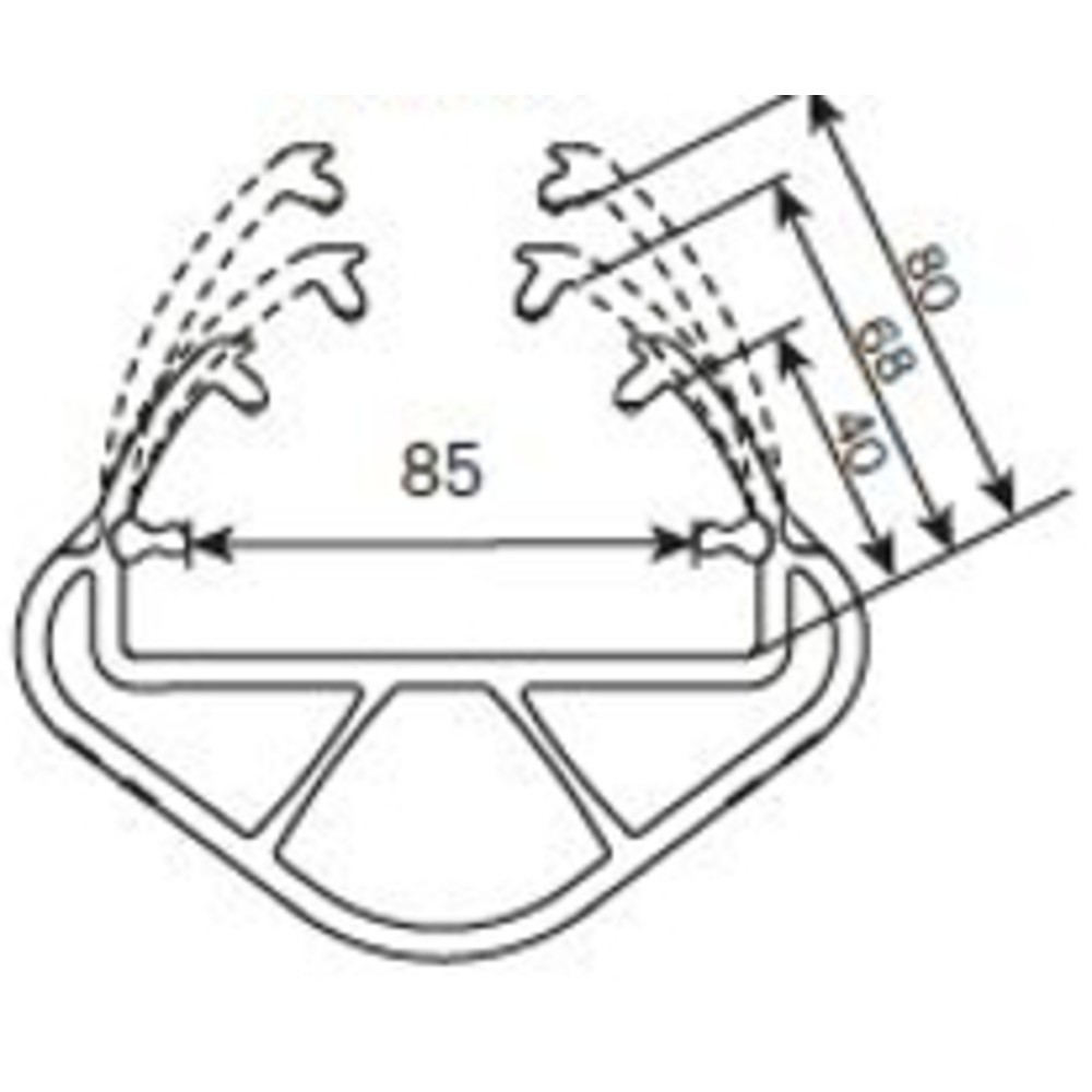 Produktbillede nr. 4: A-SAFE RackGuard (S) LLR påkørselsbeskyttelse til reoler af MEMAPLEX®, indvendige mål HxBxD 600 x 85 x 80 mm