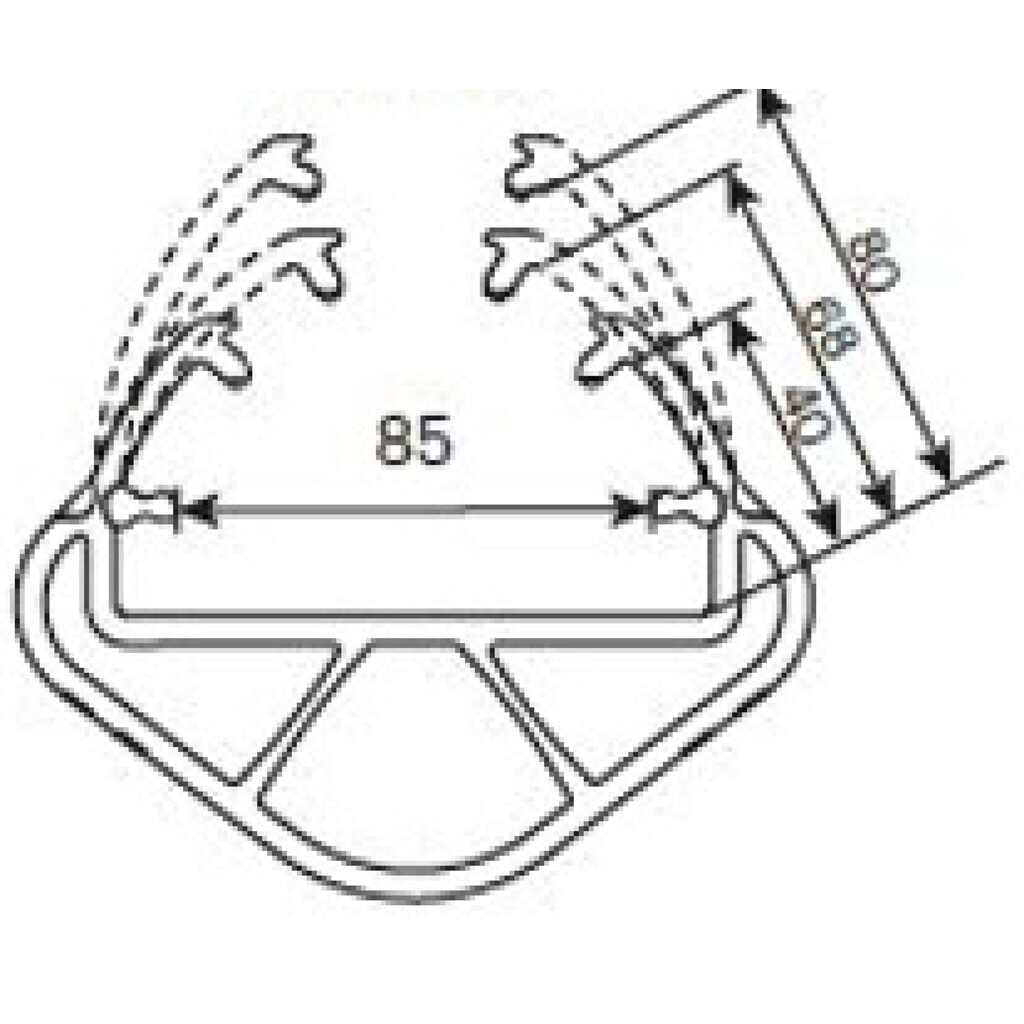 A-SAFE RackGuard (S) LLR påkørselsbeskyttelse til reoler af MEMAPLEX®, indvendige mål HxBxD 600 x 85 x 80 mm Produktbillede nr. 4: A-SAFE RackGuard (S) LLR påkørselsbeskyttelse til reoler af MEMAPLEX®, indvendige mål HxBxD 600 x 85 x 80 mm