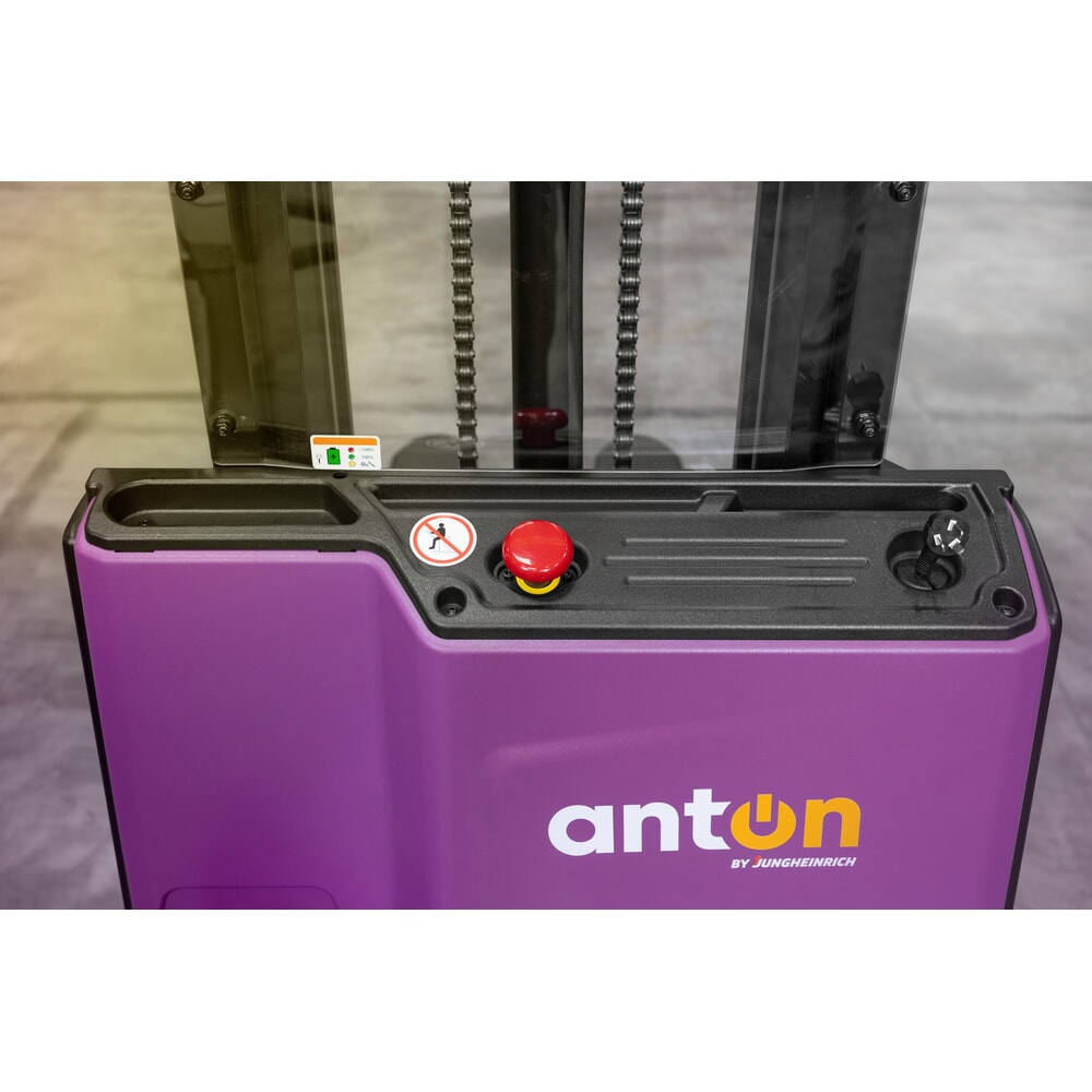 Produktbillede nr. 8: AntOn by Jungheinrich elpalleløfter PSM 1.2, med dobbelt-teleskop-mast, bæreevne 1.200 kg, løftehøjde 2522 mm