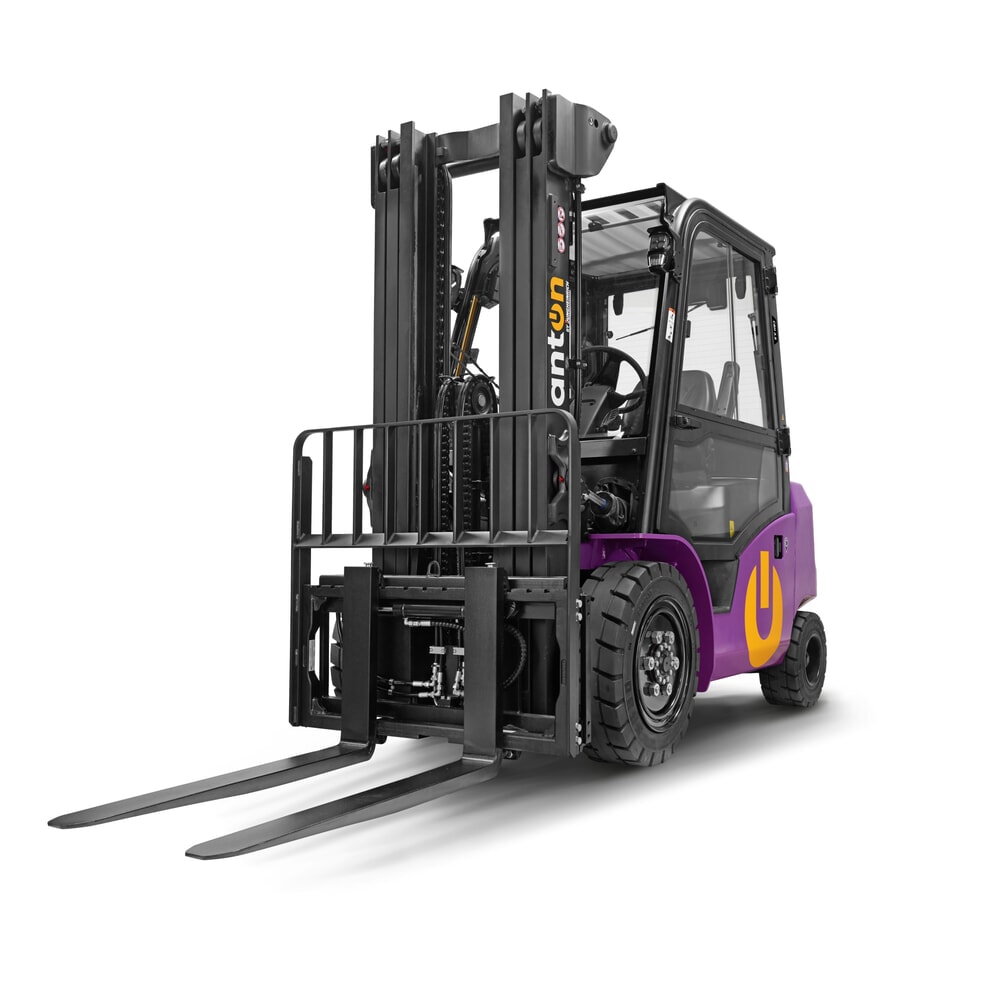 Produktbillede nr. 1: AntOn by Jungheinrich elektrisk gaffeltruck CBH 3.5 med tredobbelt-teleskop-mast, løftehøjde 4800 mm, bæreevne 3500 kg, vejrbeskyttelseskabine Comfort, med ekstern oplader 80 V, 60 A, CEE, 5-polet inkluderet