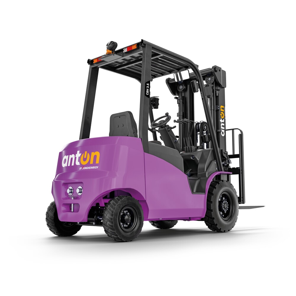 Produktbillede nr. 3: AntOn by Jungheinrich elektrisk gaffeltruck CBH 3.5 med dobbelt-teleskop-mast, løftehøjde 3300 mm, bæreevne 3500 kg, med ekstern oplader 80 V, 60 A, CEE, 5-polet inkluderet