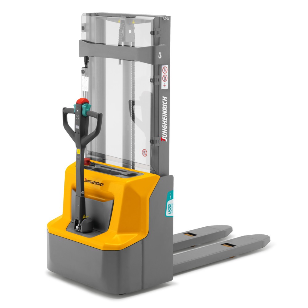 Produktbillede: Jungheinrich litium-ion-stabler AMC 12, bæreevne 1.200 kg, dobbelt-teleskop-mast, masthøjde 2600 mm