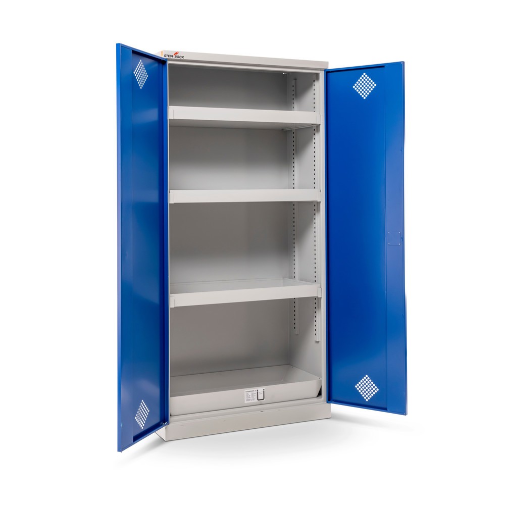 Produktbillede nr. 10: Steinbock® kemikalieskab, 4 bundkar til gulvet i henhold til StawaR, HxBxT 1.950 x 950 x 500 mm