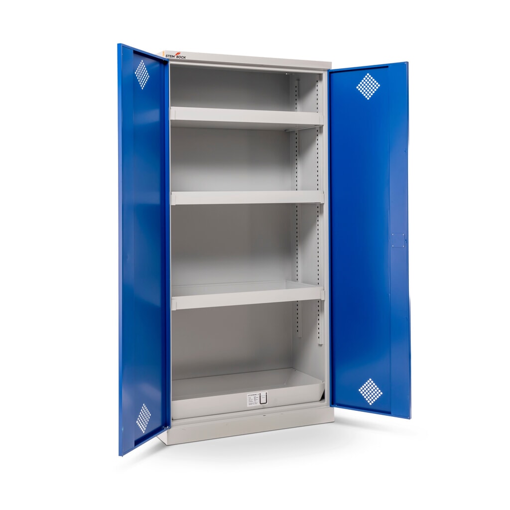 Produktbillede nr. 10: Steinbock® kemikalieskab, 4 bundkar til gulvet i henhold til StawaR, HxBxT 1.950 x 950 x 500 mm