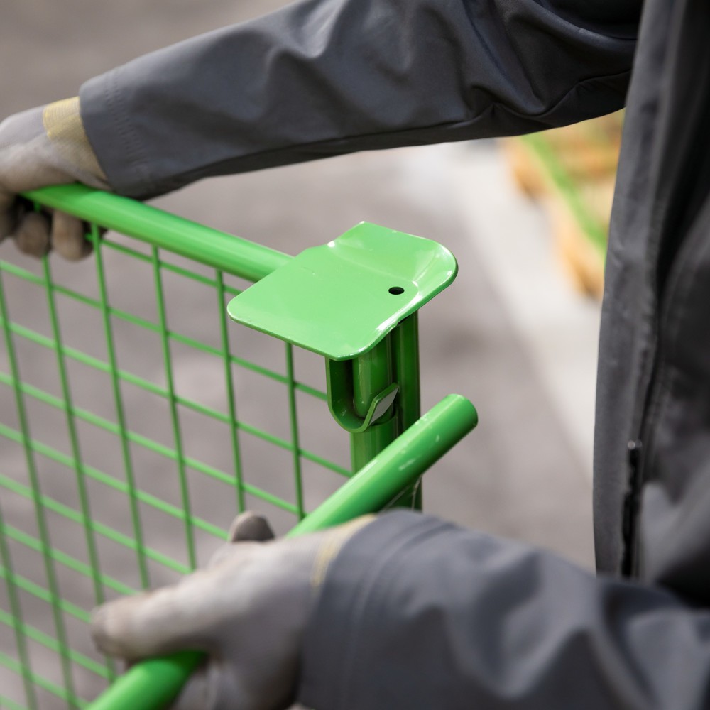 Produktbillede nr. 2: BASIC palleramme med klap, maskevidde 100 x 100 mm, HxBxD 1.600 x 1.200 x 800 mm, majgrøn