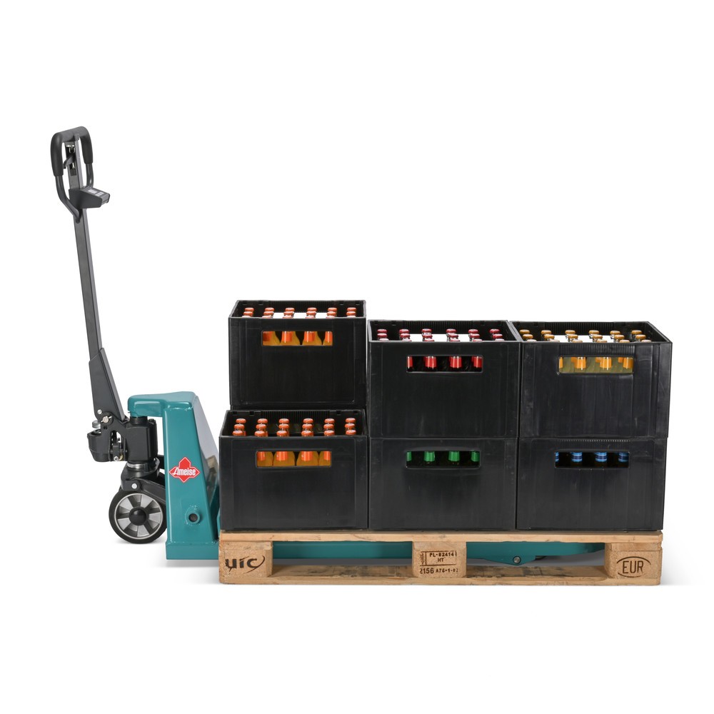Produktbillede nr. 2: Palleløfter med vægt Ameise® PTM 2.0 Scale med display på styrestangshåndtag, bærekraft 2.000 kg, enkelthjul