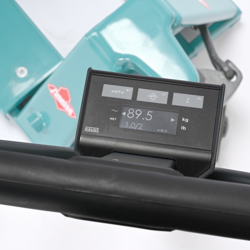 Produktbillede nr. 3: Palleløfter med vægt Ameise® PTM 2.0 Scale med display på styrestangshåndtag, bærekraft 2.000 kg, enkelthjul