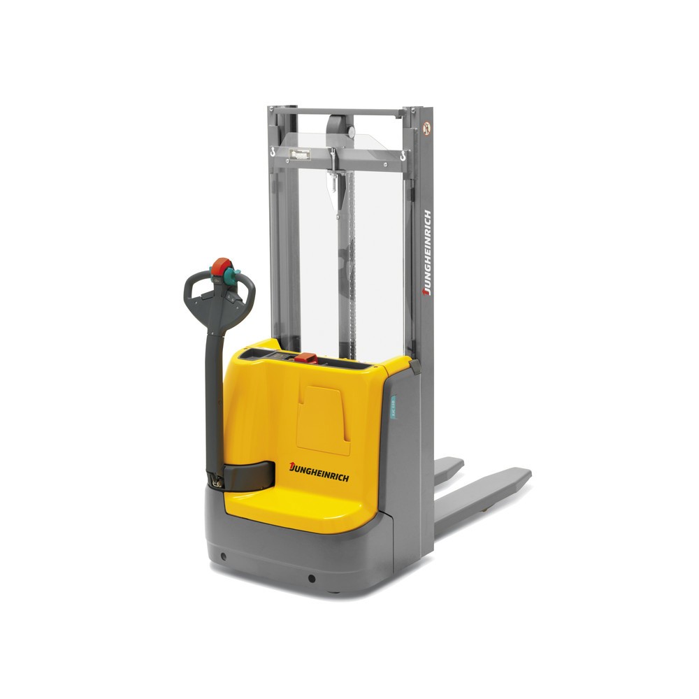 Produktbillede: Jungheinrich-elpalleløfter EJC 112/ZZ, dobbelt-teleskop-mast, masthøjde 2.590 mm, bæreevne 1.200 kg, proportionalhydraulik, Aquamatik