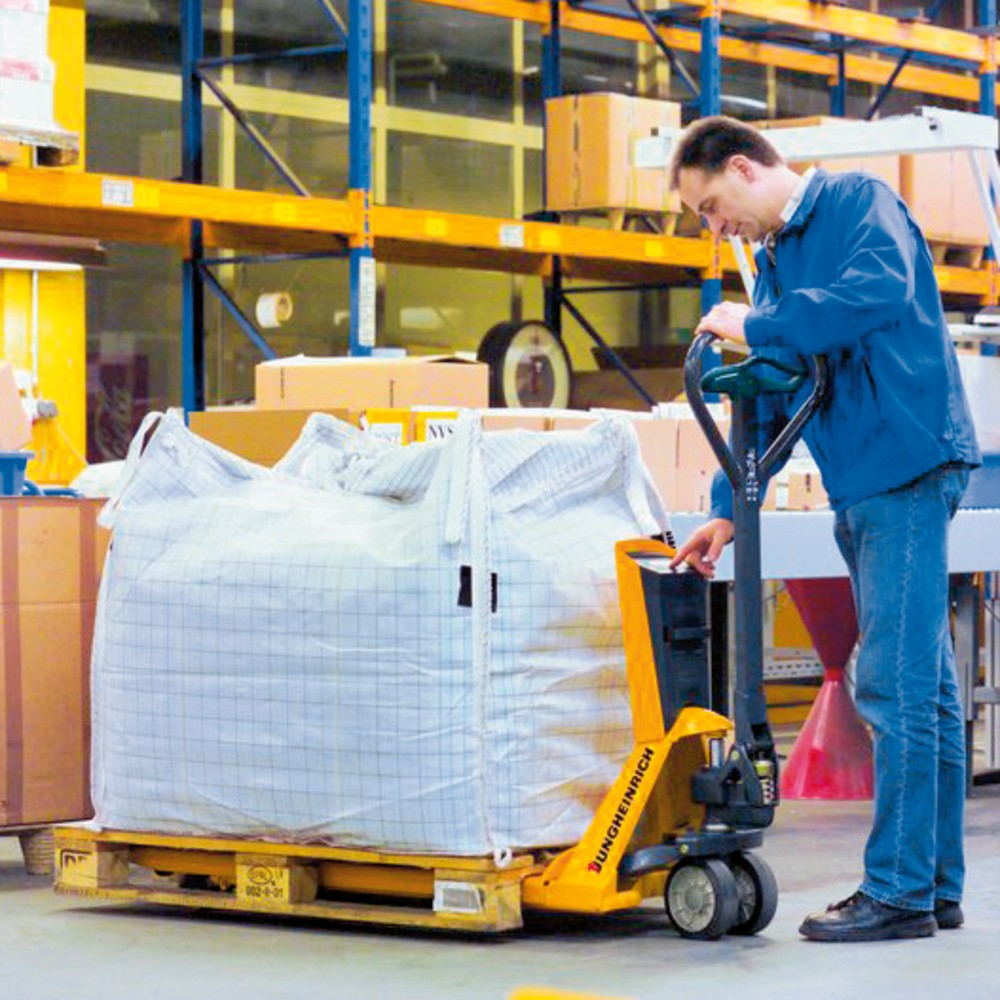 Produktbillede nr. 4: Jungheinrich palleløfter med vægt AMW 22p med komfortvisning, bæreevne 2.200 kg, massiv gummi/polyurethan
