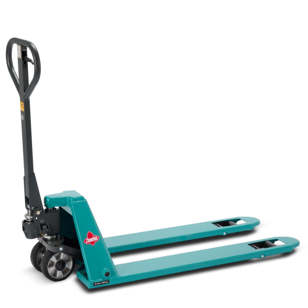 Produktbillede nr. 1: Flad palleløfter Ameise® PTM 1.5 Low, bæreevne 1.500 kg, gaffellængde 1.150 mm, massiv gummi/polyurethan