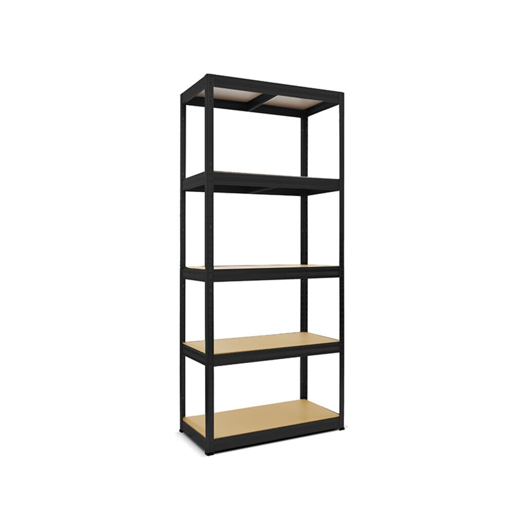 Produktbillede: HEMMDAL hyldereol type S sort, hyldebelastning 150 kg, HxBxD 1.800 x 900 x 450 mm