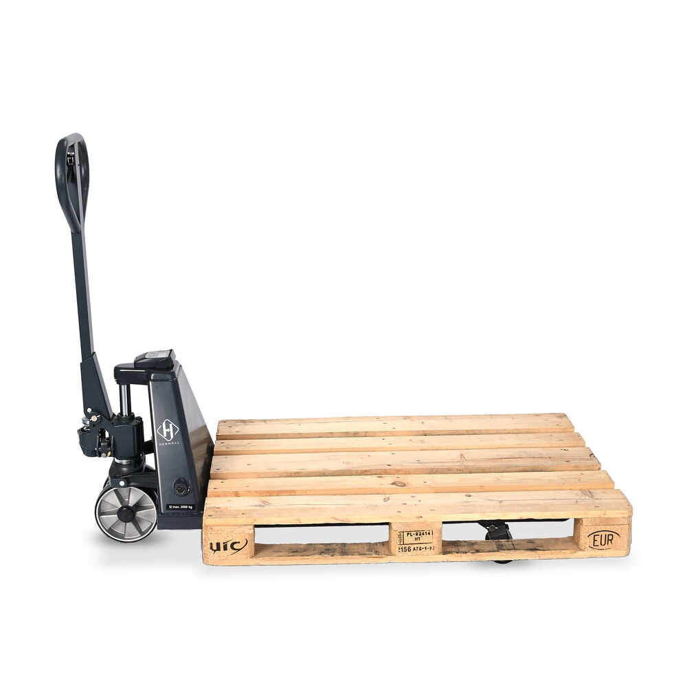 Produktbillede nr. 4: Palleløfter med vægt HEMMDAL PTM 2.0 Scale, bæreevne 2000 kg, 5 kg-trin, enkelt gaffelhjul