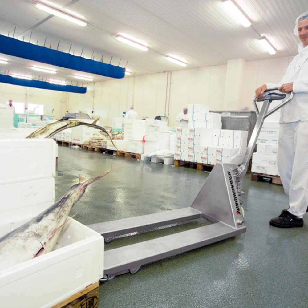 Produktbillede nr. 7: Jungheinrich palleløfter i rustfrit stål AM I20, bæreevne 2.000 kg, gaffellængde 1.140 mm, nylon