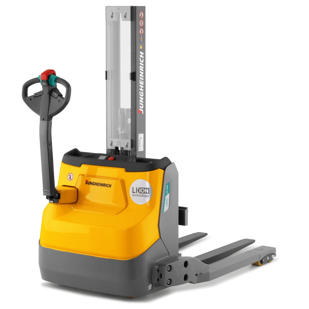 Produktbillede: Jungheinrich-elpalleløfter EJC 110bi E, monomast, masthøjde 1.230 mm, bæreevne 1.000 kg, proportionalhydraulik, hjulafstand 891 mm