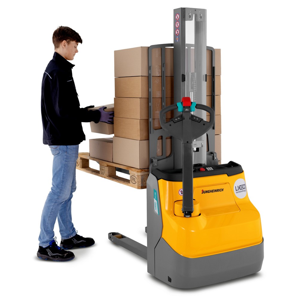Produktbillede nr. 6: Jungheinrich-elpalleløfter EJC 110i E, monomast, masthøjde 1.290 mm, bæreevne 1.000 kg, proportionalhydraulik