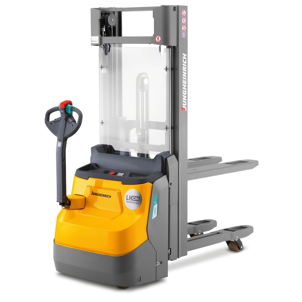 Produktbillede: Jungheinrich-elpalleløfter EJC 110zi ZT, dobbelt-teleskop-mast, masthøjde 2.390 mm, bæreevne 1.000 kg, proportionalhydraulik