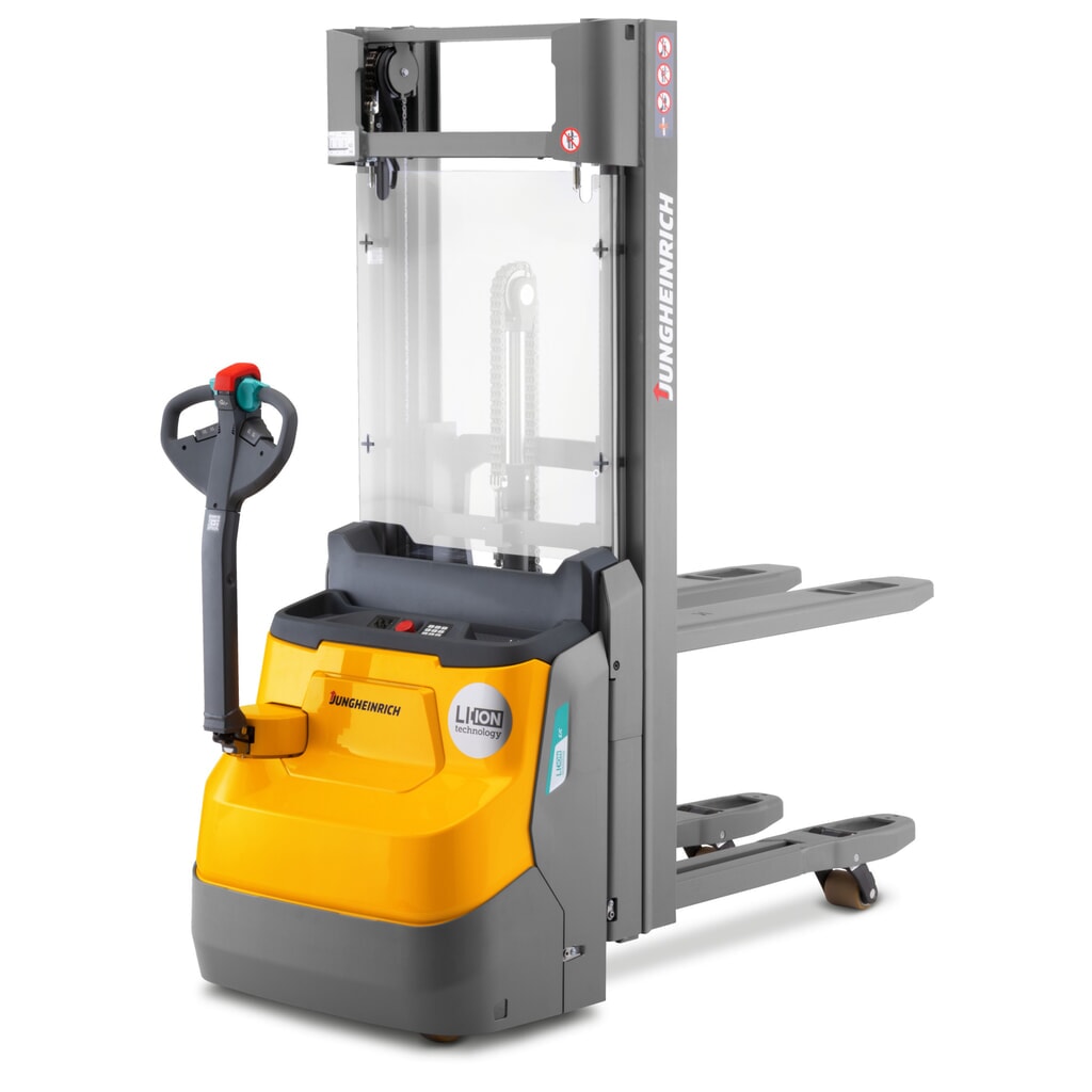 Produktbillede: Jungheinrich-elpalleløfter EJC 110zi ZT, dobbelt-teleskop-mast, masthøjde 2.390 mm, bæreevne 1.000 kg, proportionalhydraulik