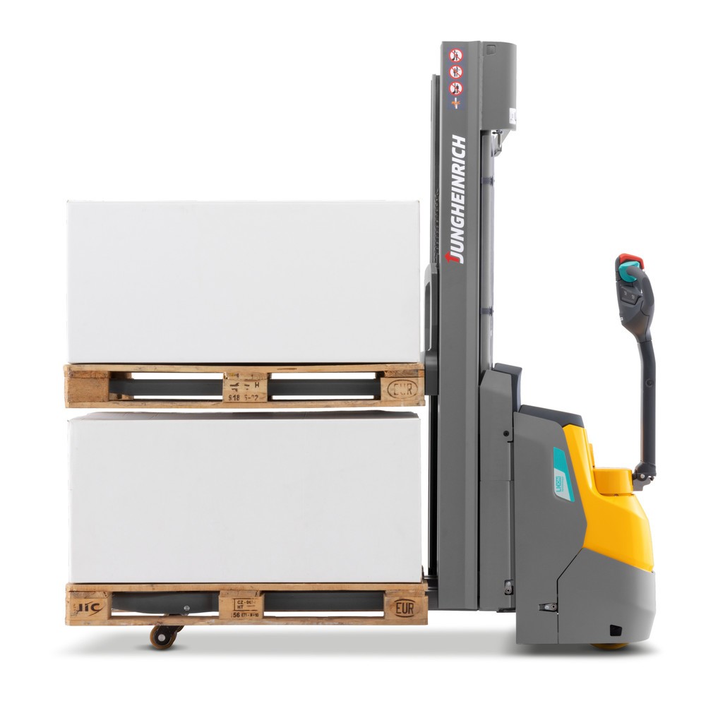 Produktbillede nr. 6: Jungheinrich-elpalleløfter EJC 110zi ZT, dobbelt-teleskop-mast, masthøjde 2.590 mm, bæreevne 1.000 kg, proportionalhydraulik, dobbeltstablingsfunktion