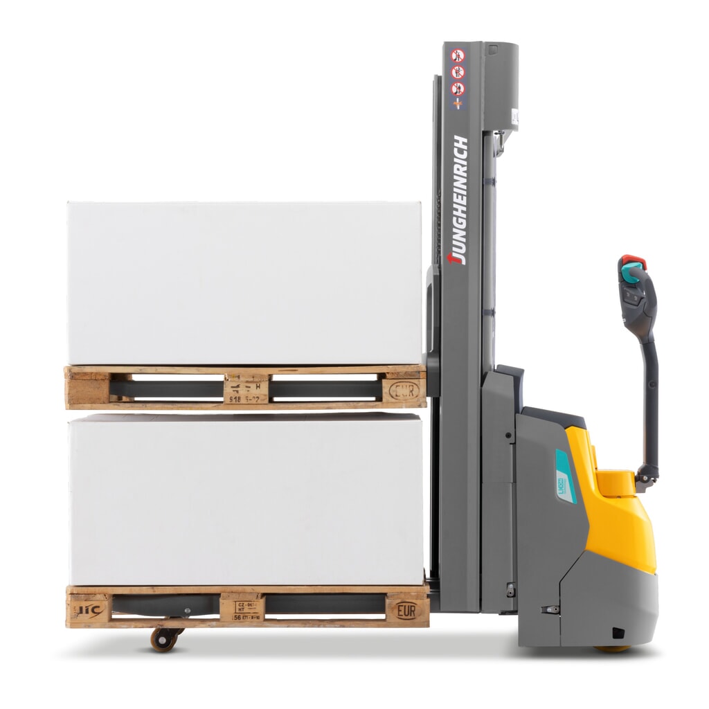 Produktbillede nr. 5: Jungheinrich-elpalleløfter EJC 112zi ZT, dobbelt-teleskop-mast, masthøjde 2.990 mm, bæreevne 1.200 kg, proportionalhydraulik, dobbeltstablingsfunktion