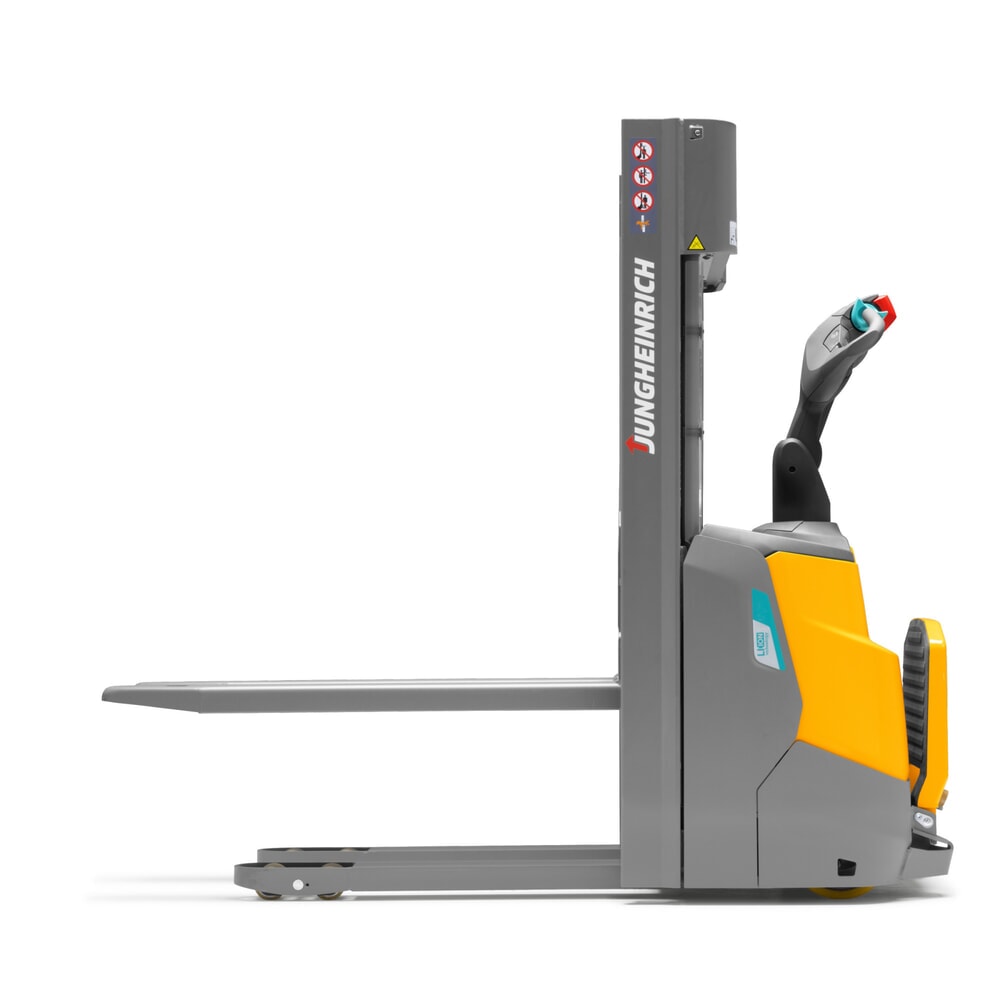 Produktbillede nr. 9: Jungheinrich-elpalleløfter ERC 112i ZZ med ståplatform, dobbelt-teleskop-mast, masthøjde 2.300 mm, bæreevne 1.200 kg, proportionalhydraulik