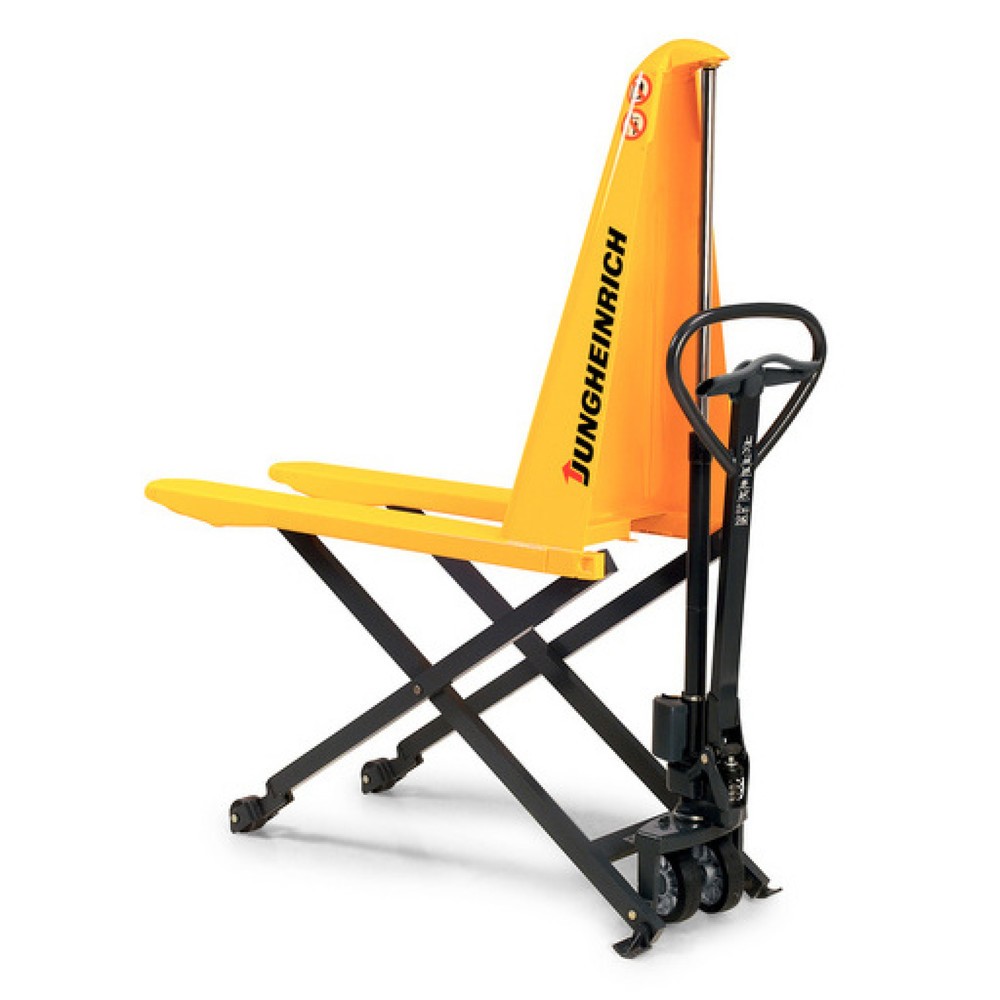 Produktbillede: Jungheinrich sakseløfter AMX 10, håndhydraulisk, bæreevne 1.000 kg, særlig gaffelbredde 680 mm, massiv gummi/nylon