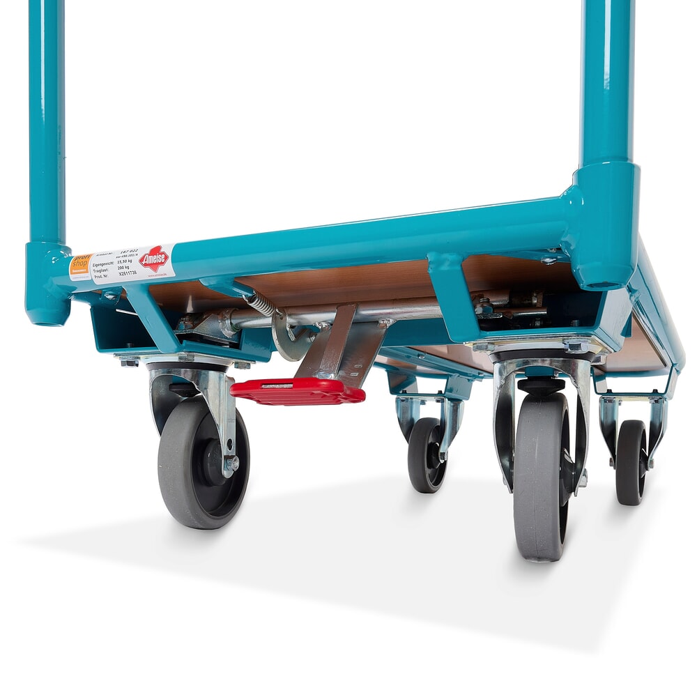 Produktbillede nr. 2: Ameise®-lagervogn, bærekraft 200 kg, lasteflade B x D 450 x 850 mm, med centralbremse