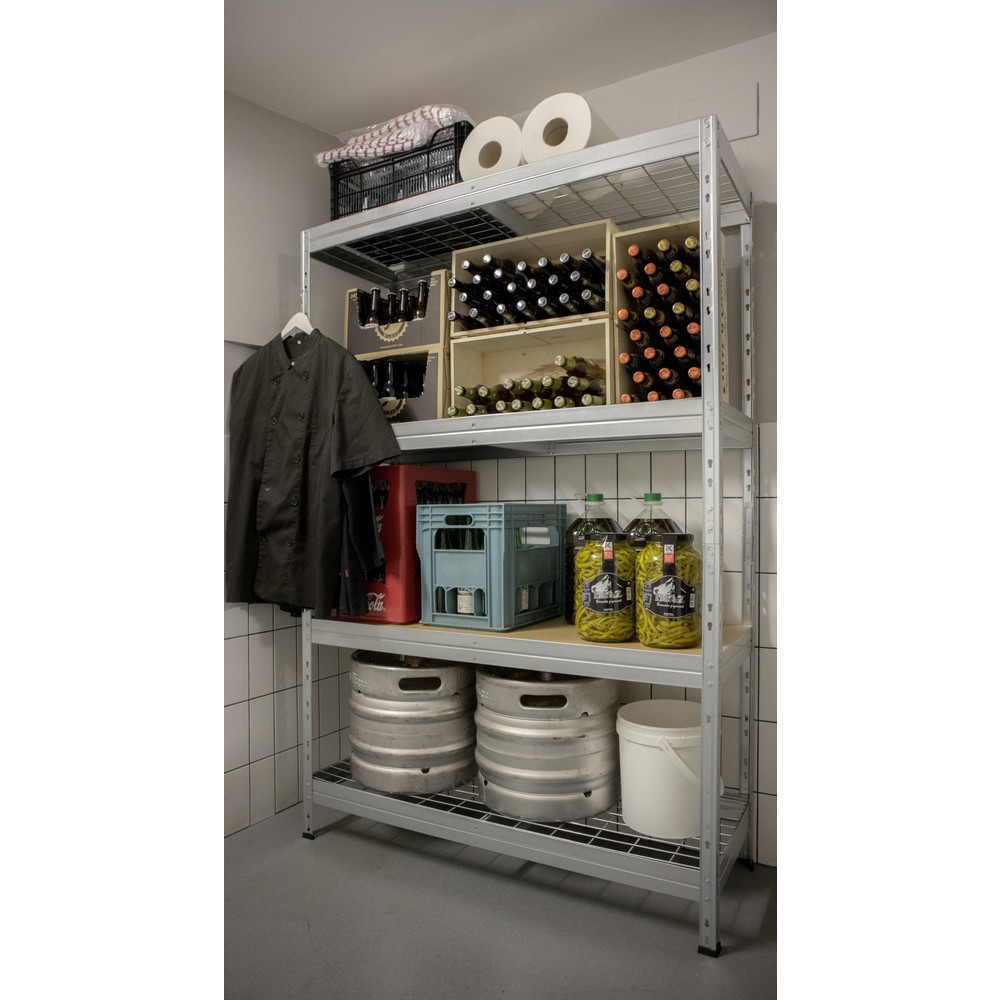 Produktbillede nr. 7: Outdoor-storfagsreol med gitterhylder, H x B x D 1.800 x 900 x 450 mm