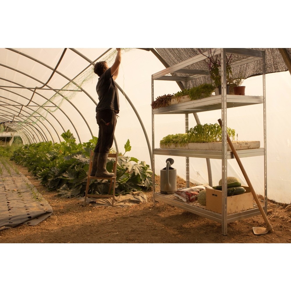 Produktbillede nr. 8: Outdoor-storfagsreol med gitterhylder, H x B x D 1.800 x 900 x 450 mm