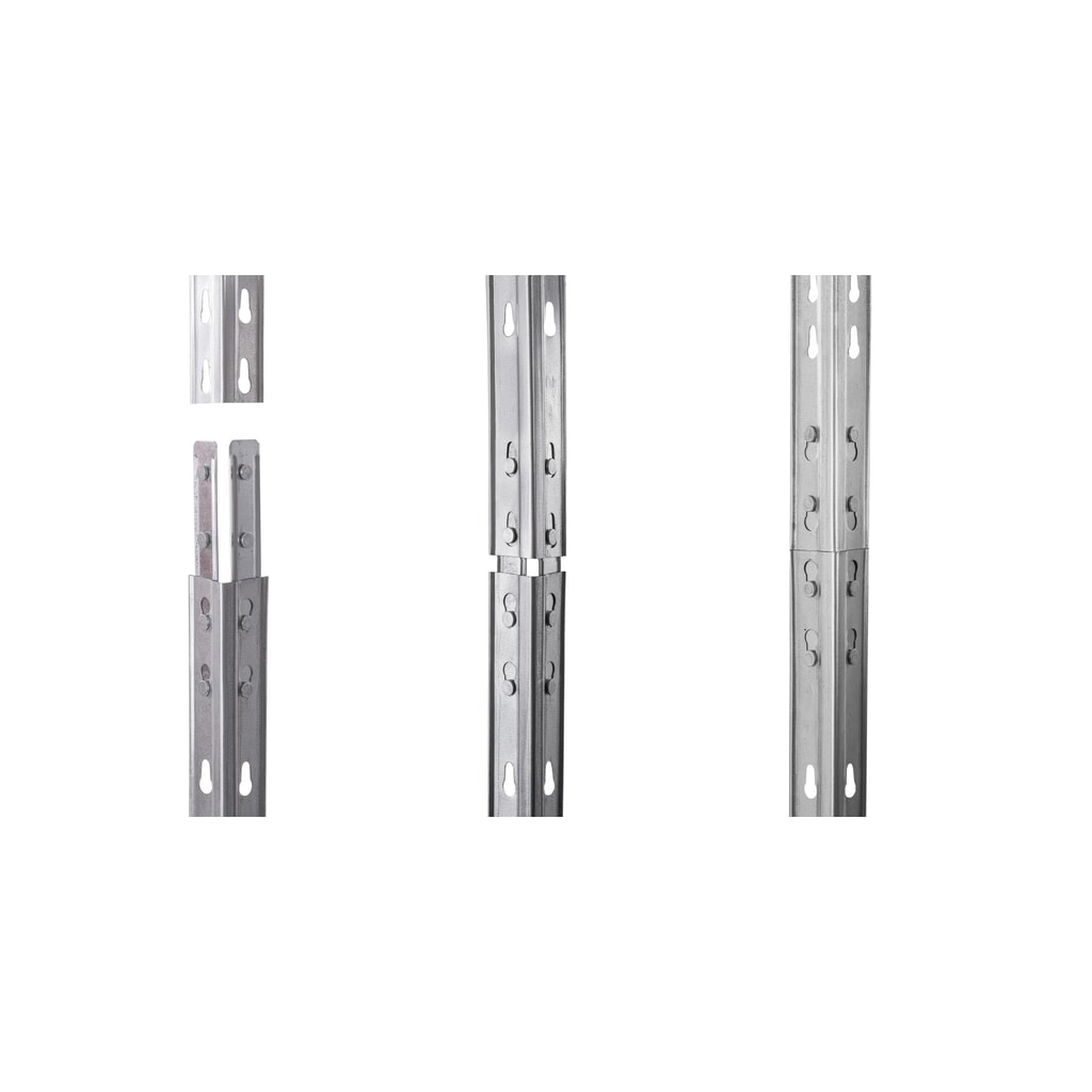 Outdoor-storfagsreol med gitterhylder, H x B x D 1.800 x 900 x 450 mm Produktbillede nr. 3: Outdoor-storfagsreol med gitterhylder, H x B x D 1.800 x 900 x 450 mm