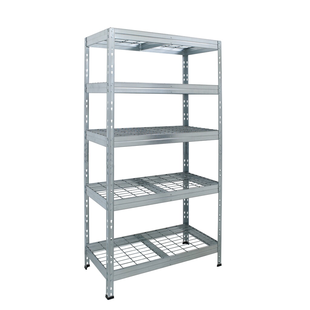 Outdoor-storfagsreol med gitterhylder, H x B x D 1.800 x 900 x 450 mm Produktbillede: Outdoor-storfagsreol med gitterhylder, H x B x D 1.800 x 900 x 450 mm