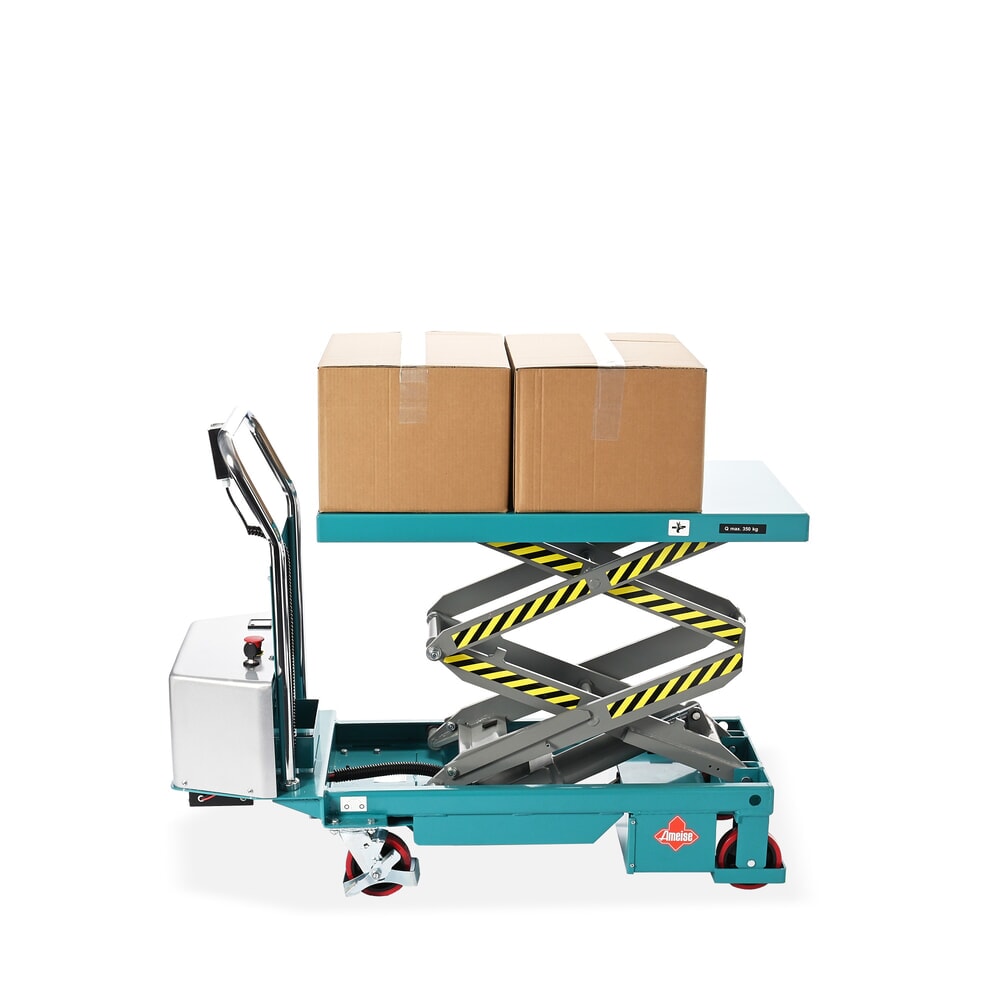 Produktbillede nr. 6: Sakseløftebord Ameise® LTT 0,35 med dobbelt sakse, elektrisk, bærekraft 350 kg, platform à 910 x 500 mm