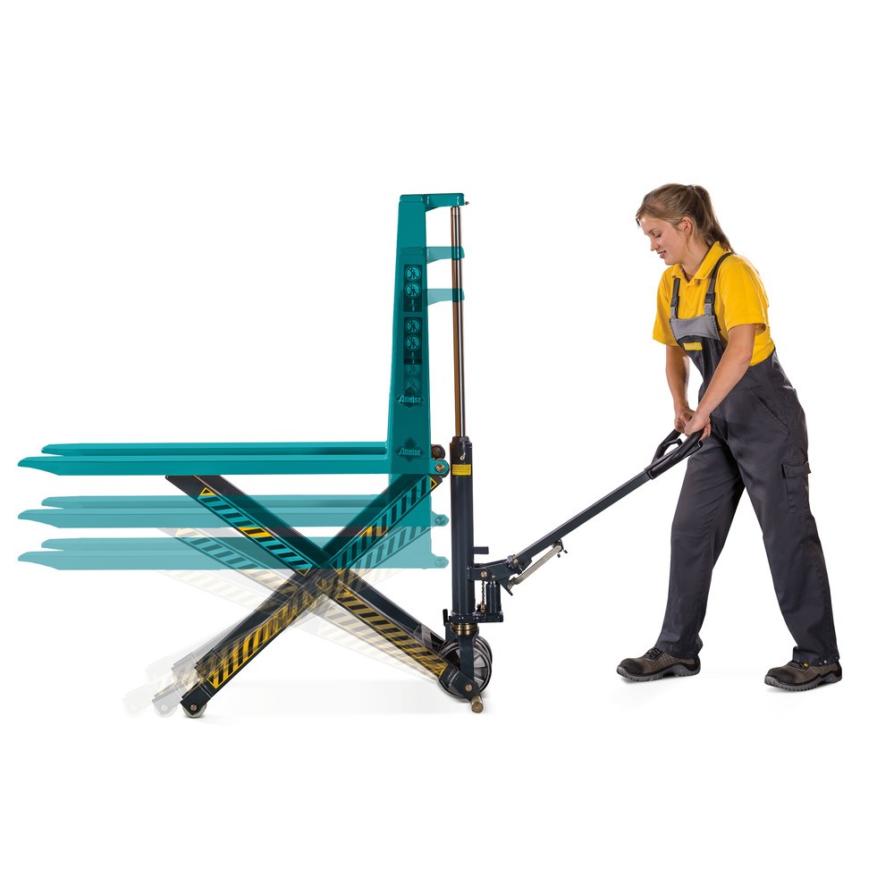 Produktbillede nr. 18: Sakseløfter Ameise® PTM 1.0 med hurtigløft, bærekraft 1.000 kg, gaffellængde 1.150 mm, polyurethan/nylon