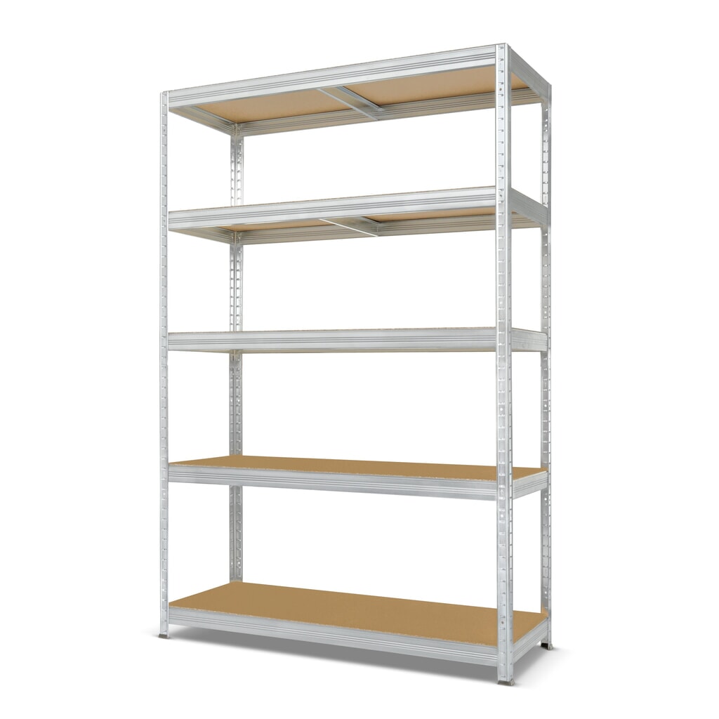 Produktbillede: Steinbock®-hyldereol type M, galvaniseret, hyldebelastning 150 kg, HxBxD 1.800 x 1.200 x 450 mm