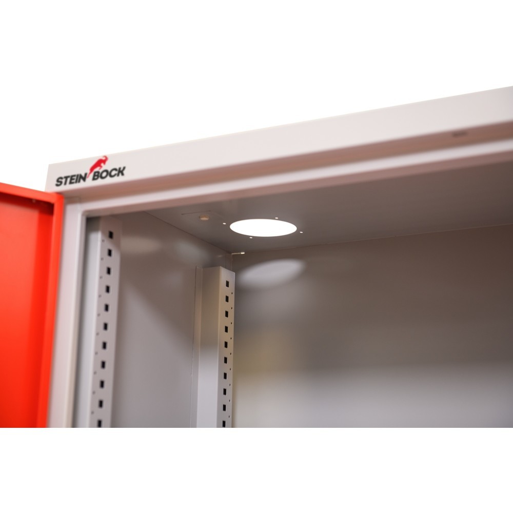 Produktbillede nr. 6: Steinbock® olieskab, 2 højdejusterbare gitterristbunde, 1 opsamlingskar, HxBxD 1.950 x 950 x 500 mm