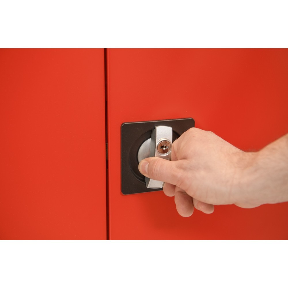 Produktbillede nr. 10: Steinbock® olieskab, 2 højdejusterbare gitterristbunde, 1 opsamlingskar, HxBxD 1.950 x 950 x 500 mm